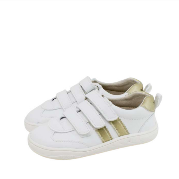 Zapatillas respetuosas Piruflex Micro Blanco y Dorado